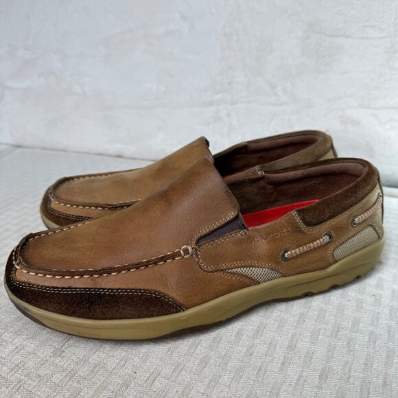 Rockport Mens Leather Slip-On Loafers Size 10.5M - Picture 1 of 8